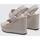 Schuhe Damen Sandalen / Sandaletten Calvin Klein Jeans WEDGE SANDAL WEBBING IN MR Weiss