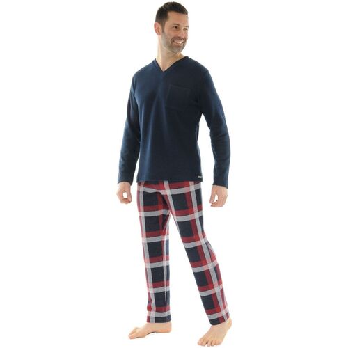 Kleidung Herren Pyjamas/ Nachthemden Pilus PUNTO Blau