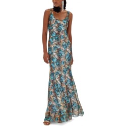 Kleidung Damen Maxikleider Blugirl Kleid aus Wildrosen-Seidenmischung Multicolor
