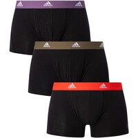 Unterwäsche Herren Boxershorts adidas Originals 3 Packungsstämme Schwarz