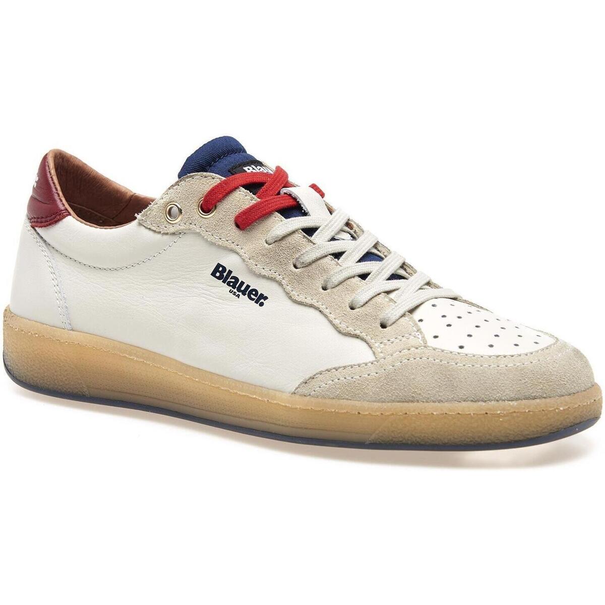 Schuhe Herren Sneaker Low Blauer BLUPE24-MURR-RED Weiss
