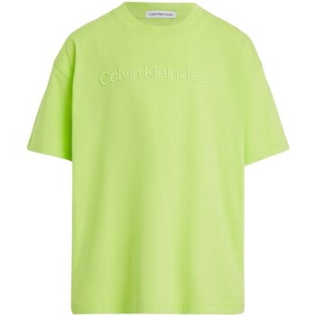 Kleidung Jungen Langarmshirts Calvin Klein Jeans IB0IB02030 Grün