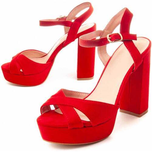 Schuhe Damen Sandalen / Sandaletten Leindia 88188 Rot