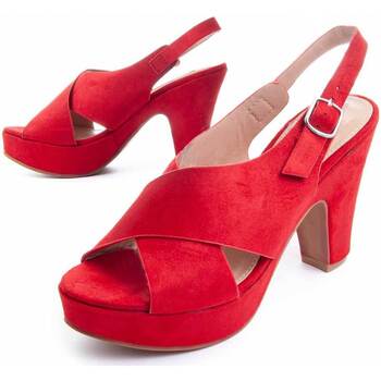 Schuhe Damen Sandalen / Sandaletten Leindia 88196 Rot