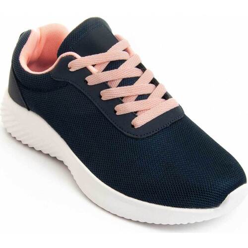 Schuhe Damen Sneaker Low Leindia 88583 Blau