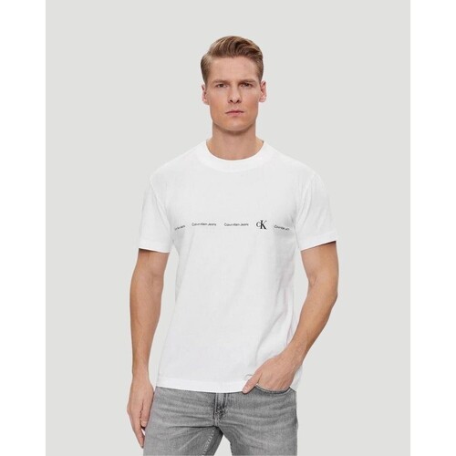 Kleidung Herren T-Shirts Calvin Klein Jeans J30J324668YAF Weiss