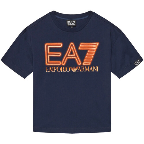 Kleidung Jungen T-Shirts Emporio Armani EA7 3DBT57-BJ02Z Blau