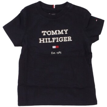 Kleidung Jungen T-Shirts Tommy Hilfiger KB0KB08671 Schwarz