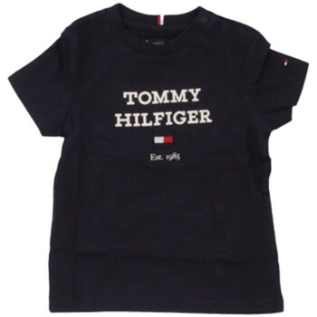 Kleidung Jungen T-Shirts Tommy Hilfiger KB0KB08671 Schwarz