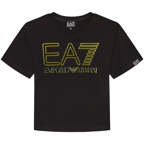 Kleidung Jungen T-Shirts Emporio Armani EA7 3DBT57-BJ02Z Schwarz