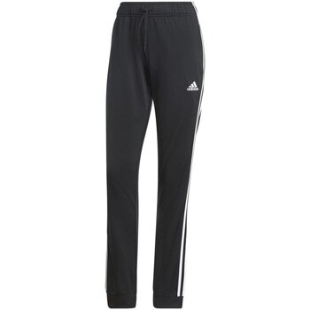 Kleidung Damen Hosen Adidas Sportswear Sport Bekleidung W 3S TP Slim 3-Streifen Pant H48447 Schwarz