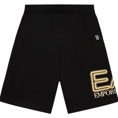 Kleidung Jungen Shorts / Bermudas Emporio Armani EA7 3DBS57-BJ05Z Schwarz