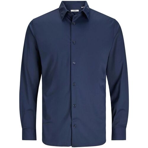 Kleidung Herren Langärmelige Hemden Jack & Jones 12241530 BLAACTIVE-NAVY BLAZER Blau