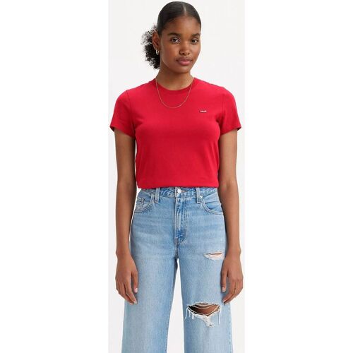 Kleidung Damen T-Shirts & Poloshirts Levi's 39185 0303 - PERFECT TEE-CRIPT RED Rot