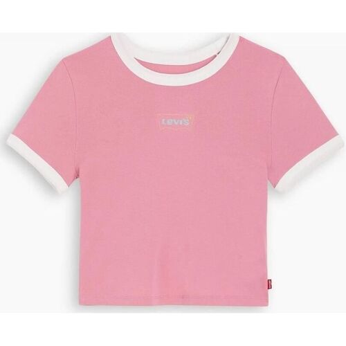 Kleidung Damen T-Shirts & Poloshirts Levi's A3523 0065 - GRAPHIC RINGER MINI-TAMELESS ROSE Rosa