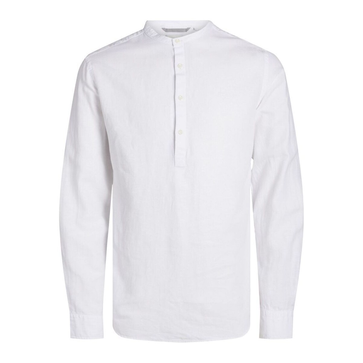 Kleidung Herren Langärmelige Hemden Jack & Jones 12251025 MAZE-BRIGHT WHITE Weiss