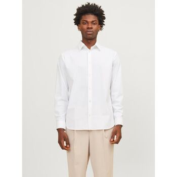 Kleidung Herren Langärmelige Hemden Jack & Jones 12241530 BLAACTIVE-WHITE Weiss