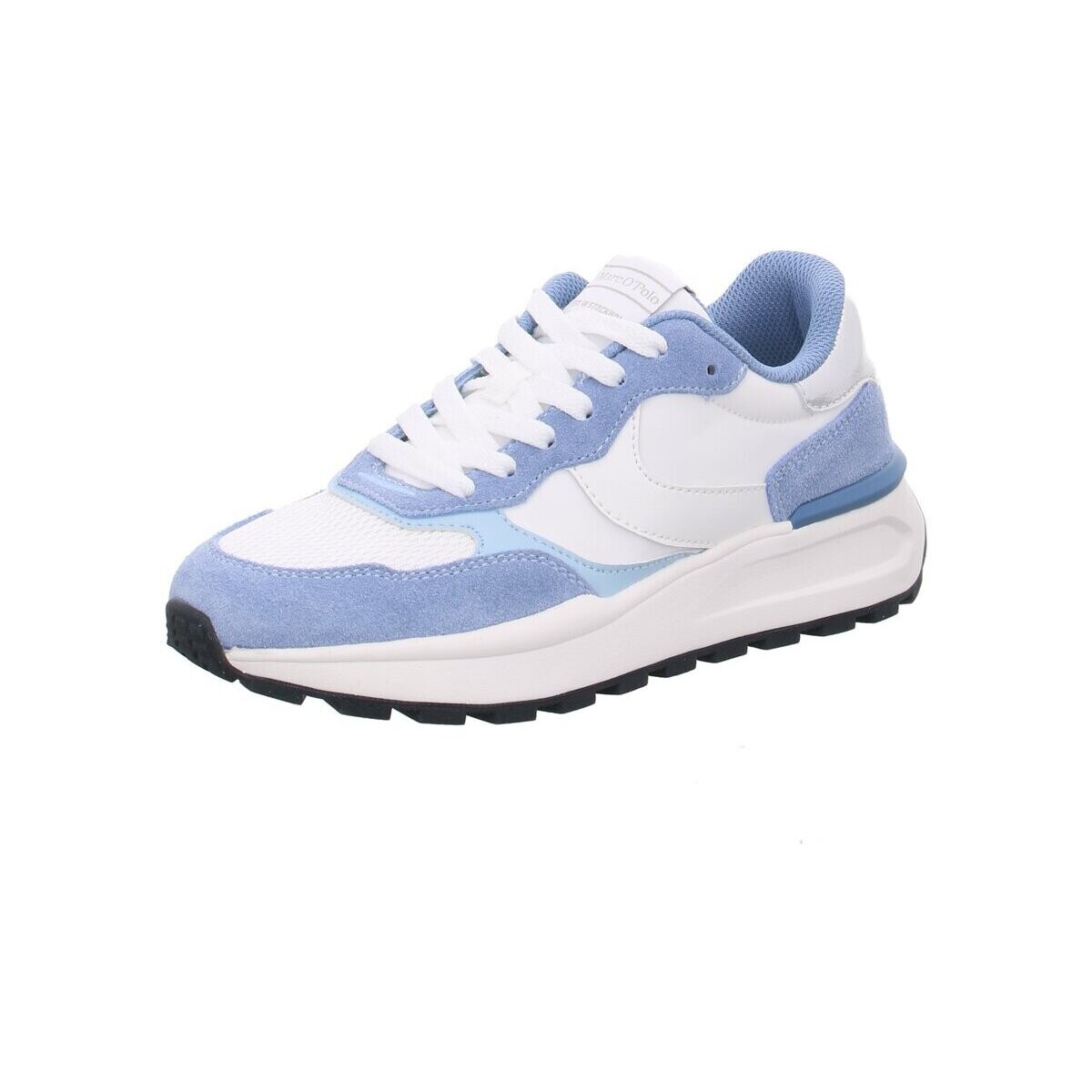 Schuhe Damen Sneaker Marc O'Polo 40218363501621-189 offwhtie/fpring blue 40218363501621-189 Weiss