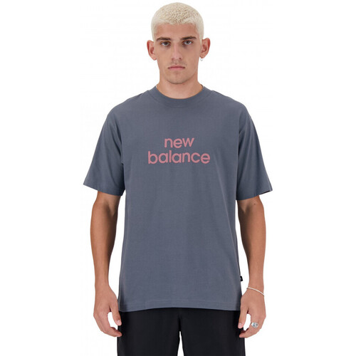 Kleidung Herren T-Shirts & Poloshirts New Balance Sport essentials linear t-shirt Blau