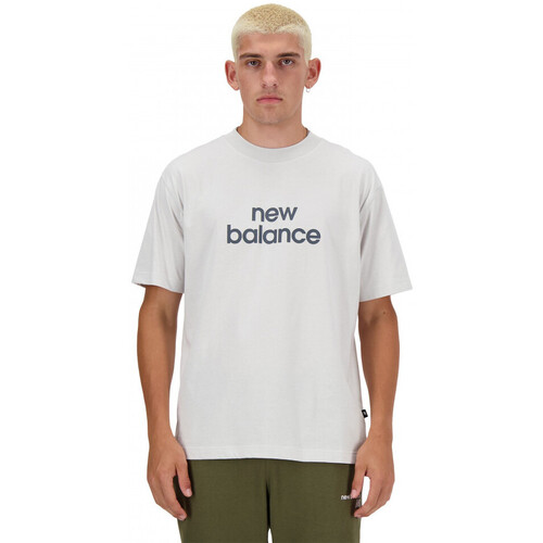 Kleidung Herren T-Shirts & Poloshirts New Balance Sport essentials linear t-shirt Weiss