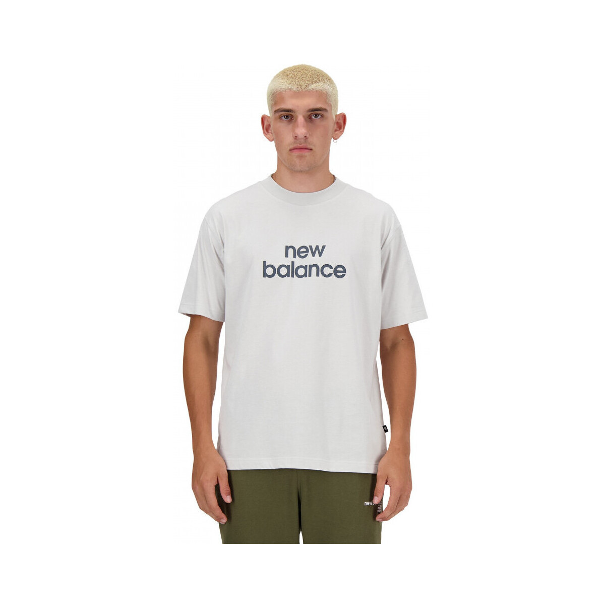 Kleidung Herren T-Shirts & Poloshirts New Balance Sport essentials linear t-shirt Weiss