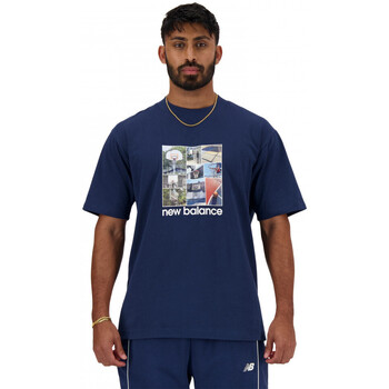 New Balance Hoops graphic t-shirt Blau