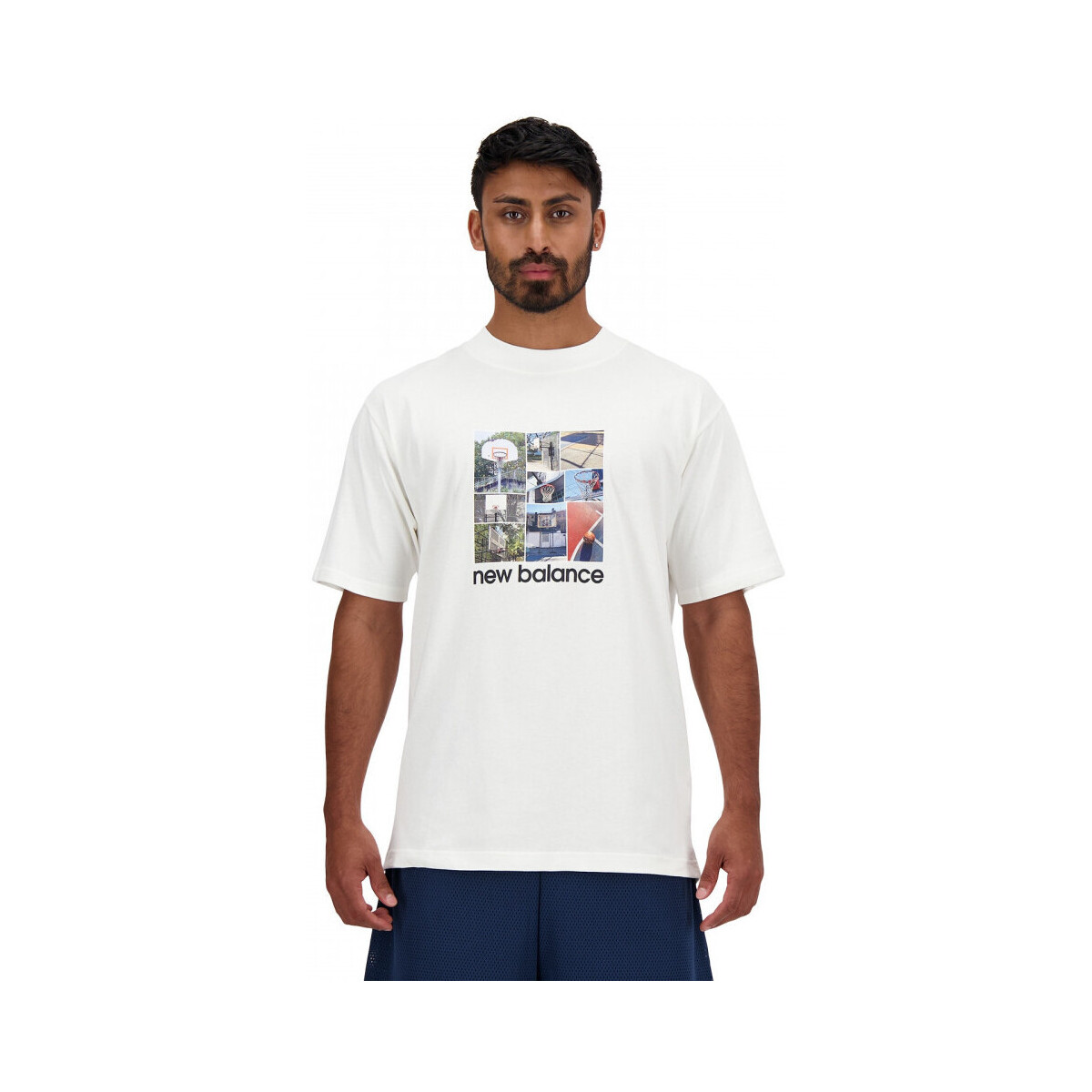Kleidung Herren T-Shirts & Poloshirts New Balance Hoops graphic t-shirt Weiss