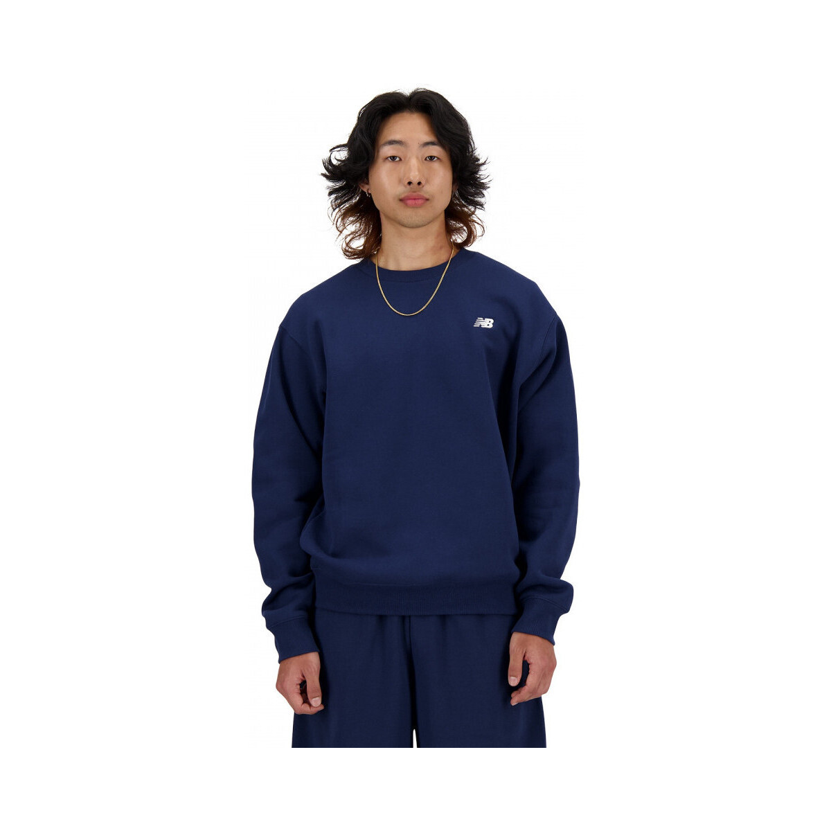 Kleidung Herren Sweatshirts New Balance Sport essentials fleece crew Blau