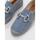Schuhe Damen Leinen-Pantoletten mit gefloch Viguera 2114 Blau