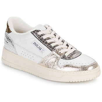 Schuhe Damen Sneaker Low Meline  Weiss / Gold / Silbern