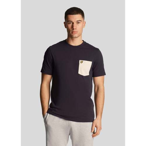 Kleidung Herren T-Shirts & Poloshirts Lyle & Scott Contrast pocket t-shirt - dark navy cove Blau