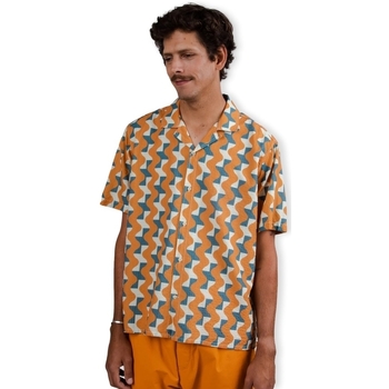 Brava Fabrics  Hemdbluse Big Tiles Aloha Shirt - Ochre