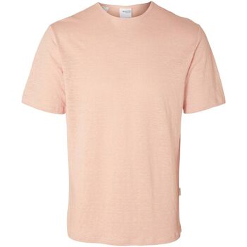 Kleidung Herren T-Shirts & Poloshirts Selected 16089504 BETH LINEN SS-CAMEO ROSE Rosa
