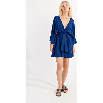 Kleidung Damen Kleider Molly Bracken T1728CCP-NAVY BLUE Blau