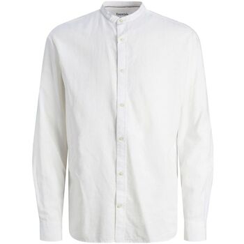 Kleidung Herren Langärmelige Hemden Jack & Jones 12248385 SUMMER BAND-WHITE Weiss