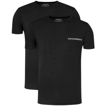 Kleidung Herren T-Shirts Emporio Armani pack x2 Eagle Schwarz
