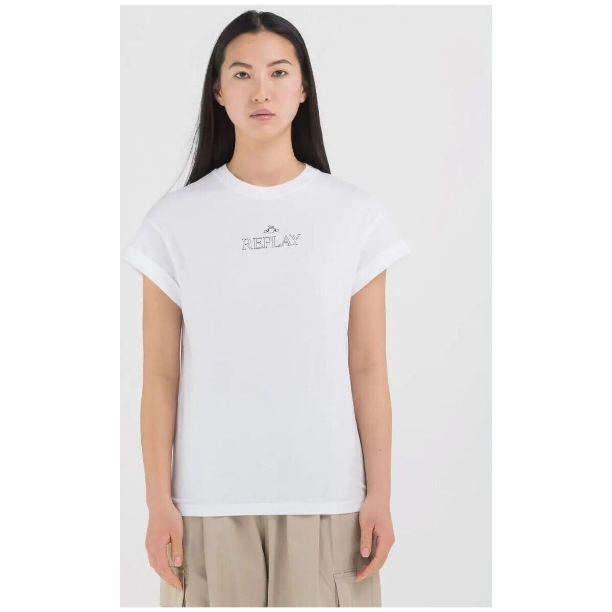 Kleidung Damen T-Shirts & Poloshirts Replay W3588 20994-001 Weiss