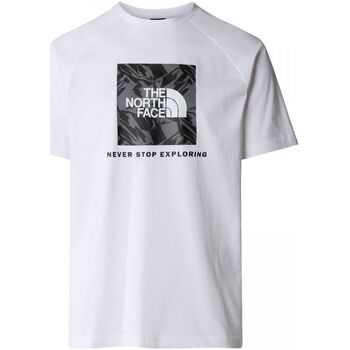 The North Face  T-Shirts & Poloshirts NF0A87NJ M SS RAGLAN REDBOX TEE-ZI5 WHITE