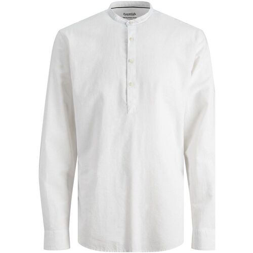 Kleidung Herren Langärmelige Hemden Jack & Jones 12248410 SUMMER TUNIC-WHITE Weiss