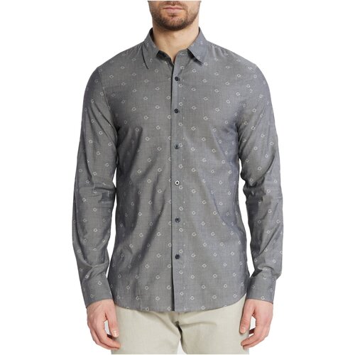 Kleidung Herren Langärmelige Hemden Guess M4RH55 WFXX0 Grau