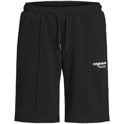Kleidung Jungen Shorts / Bermudas Jack & Jones 12254196 VESTERBRO SWEAT SHORTS-BLACK Schwarz