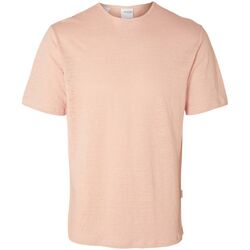 Kleidung Herren T-Shirts & Poloshirts Selected 16089504 BETH LINEN SS-CAMEO ROSE Rosa