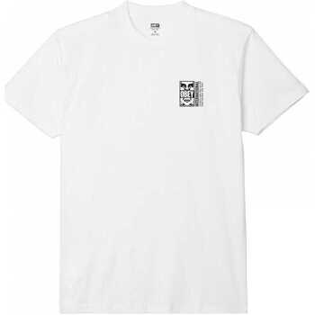 Kleidung Herren T-Shirts & Poloshirts Obey icon split Weiss
