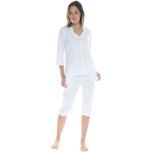 Kleidung Damen Pyjamas/ Nachthemden Pilus HORTENSE Weiss