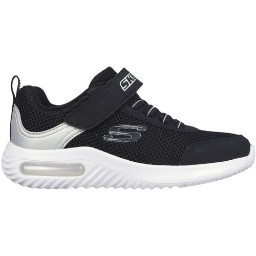 Schuhe Jungen Sneaker Skechers Low BOUNDER-TECH - 403748L BKSL Schwarz