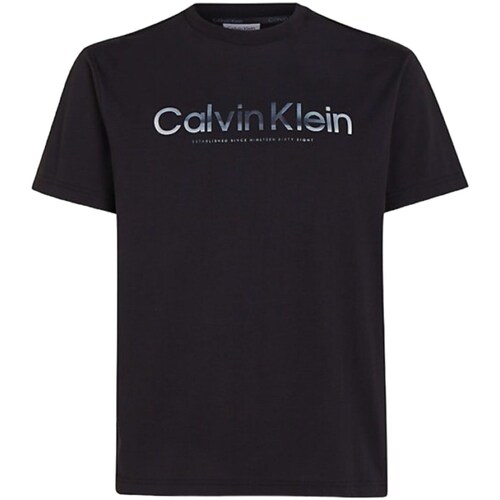 Kleidung Herren Langärmelige Polohemden Calvin Klein Jeans K10K112497 Schwarz
