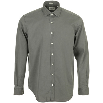 Kleidung Herren Langärmelige Hemden CafÃ© Coton Bio Gabardine Lave Grau