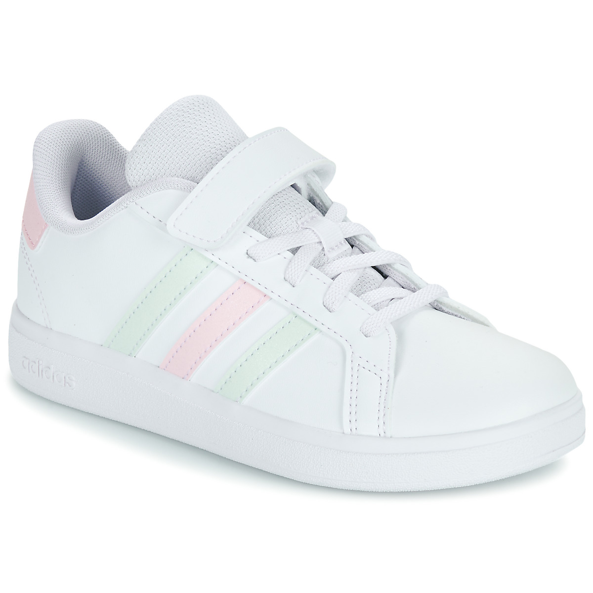 Schuhe Mädchen Sneaker Low Adidas Sportswear GRAND COURT 2.0 EL C Weiss / Rosa / Glitterfarbe