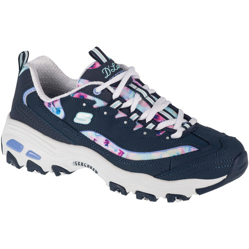 Schuhe Damen Sneaker Low Skechers D'Lites-Blooming Fields Blau