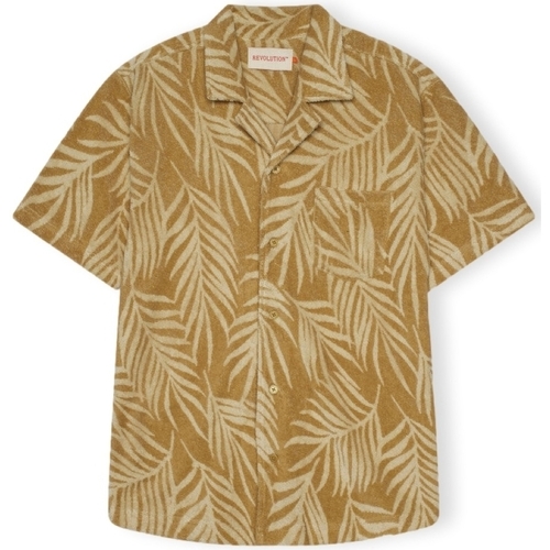 Kleidung Herren Langärmelige Hemden Revolution Terry Cuban 3101 Shirt - Khaki Gelb